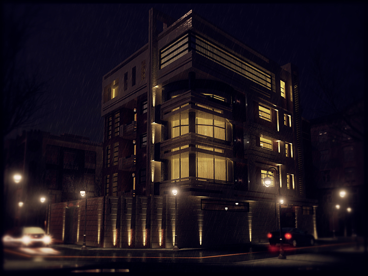 rain , night