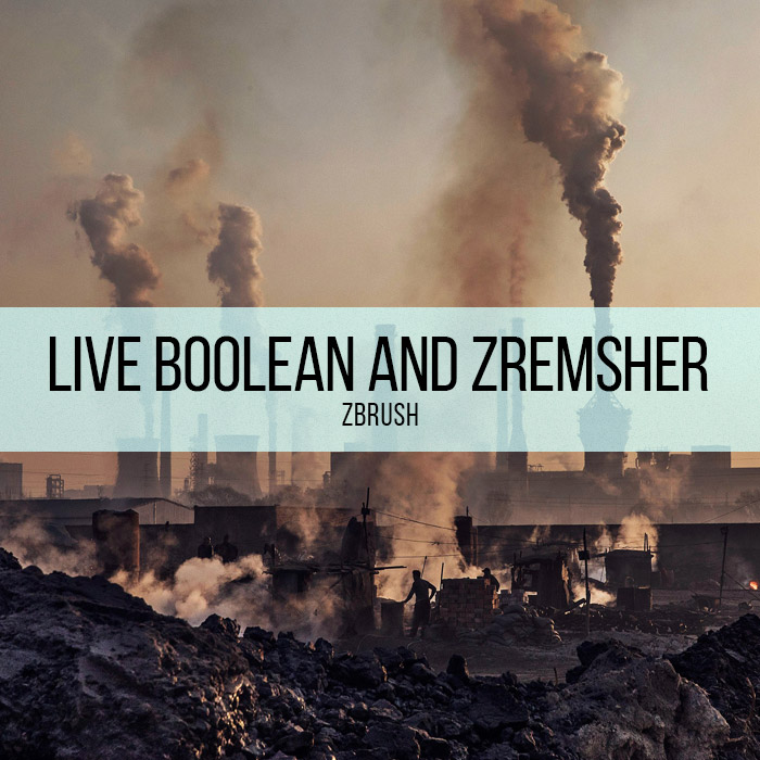 ZBrush - Live Boolean And Zremsher